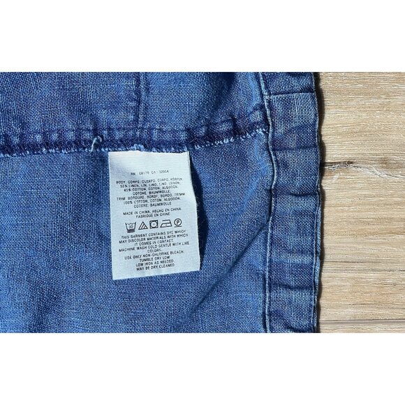Hei Hei Anthropologie Open Front Linen Chambray Denim Jacket - Women Size XS - Picture 10 of 16